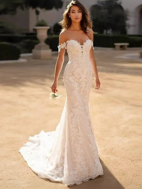 Robe de mariée dentelle dos nu