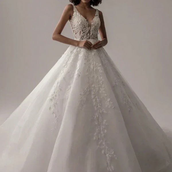 Robe de mariée dos nu princesse blanche