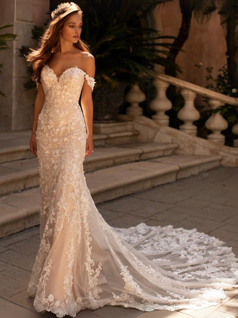 Robe de mariée dos nu sirène