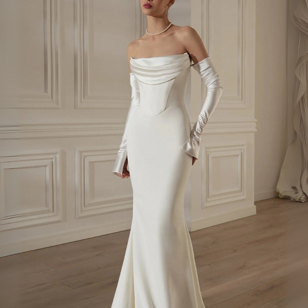 Robe manche longue dos nu