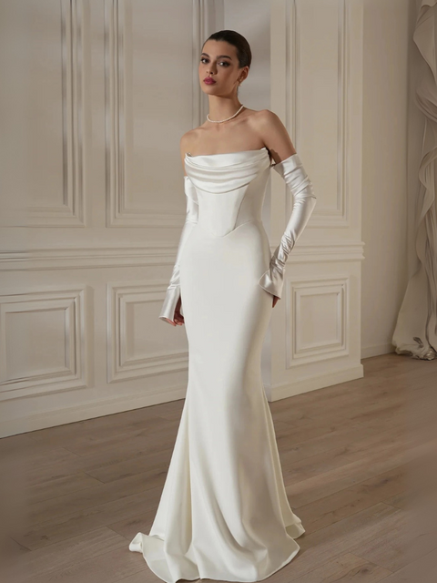 Robe manche longue dos nu