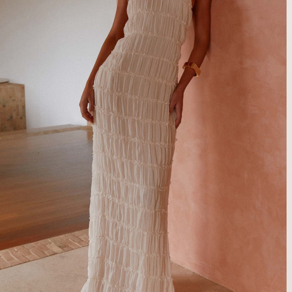 Robe mousseline dos nu