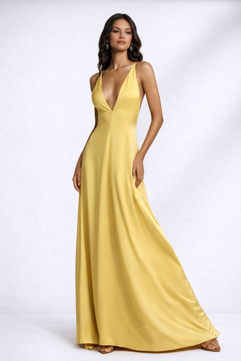 Robe dos nu bretelles croisées