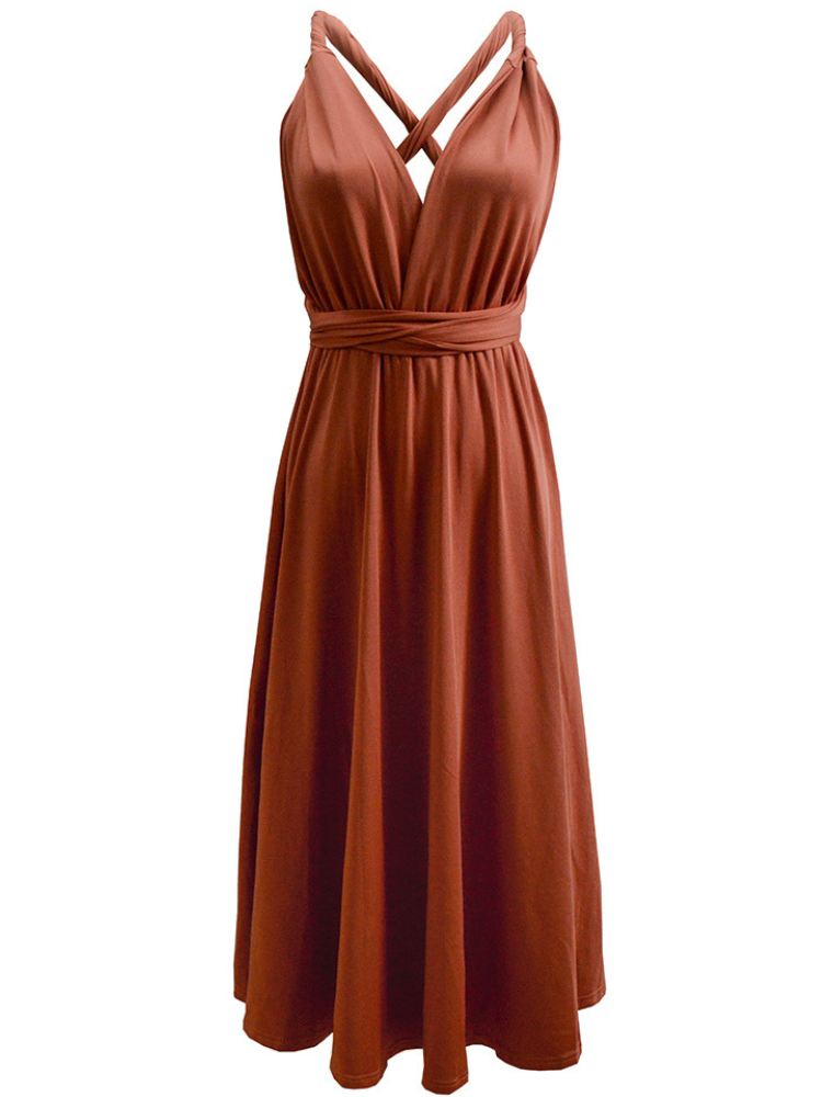 Robe dos nu terracotta