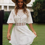 Robe broderie anglaise dos nu