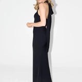 Robe cintrée dos nu avec nœud noir