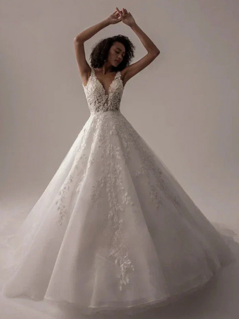 Robe de mariée dos nu princesse
