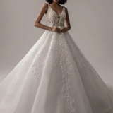 Robe de mariée dos nu princesse blanche