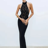 Robe dos nu dentelle plongeant