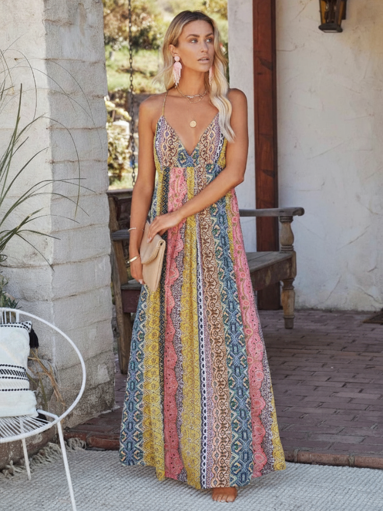 Robe dos nu évasée