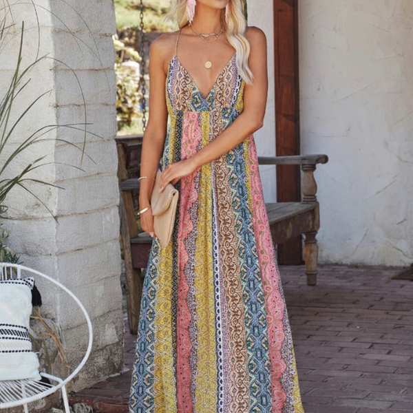 Robe dos nu évasée