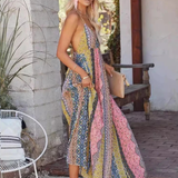 Robe dos nu évasée style bohème