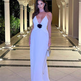 Robe gala dos nu blanc