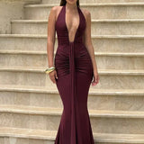 Robe longue décolleté dos nu