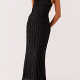 Robe mousseline dos nu noir