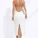 Robe blanche moulante dos nu Blanc / S
