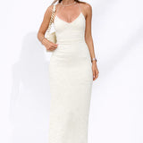 Robe blanche moulante dos nu