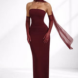 Robe cocktail longue dos nu