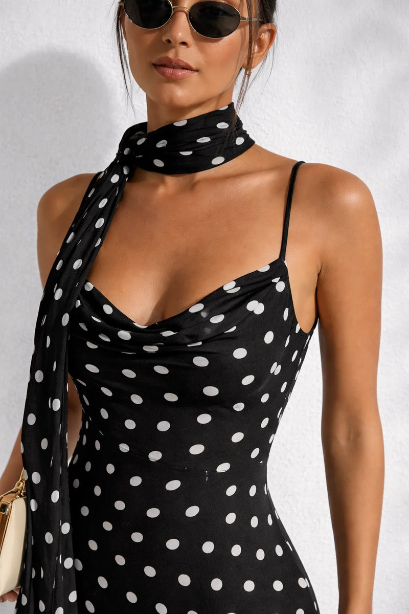 Robe de soirée longue noire dos nu