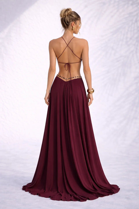 Robe décolleté et dos nu Rouge / S