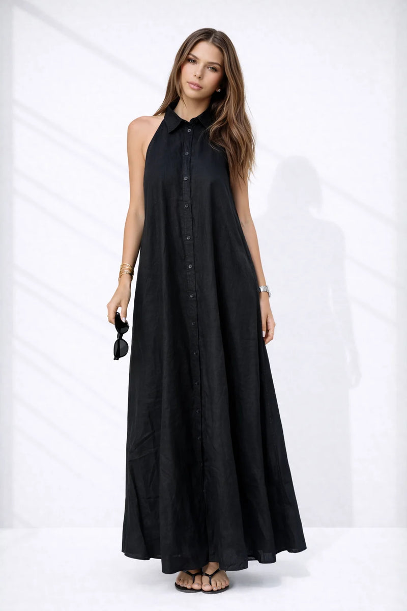 Robe d’été longue fluide dos nu