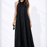 Robe d’été longue fluide dos nu