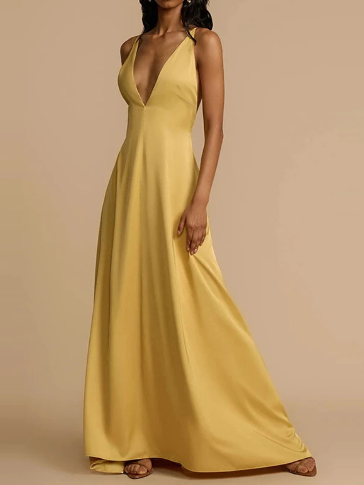 Robe dos nu bretelles croisées