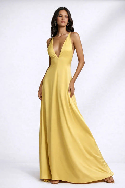 Robe dos nu bretelles croisées