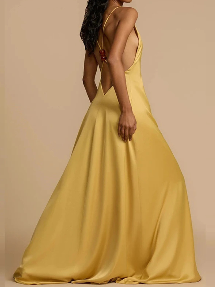 Robe dos nu bretelles croisées