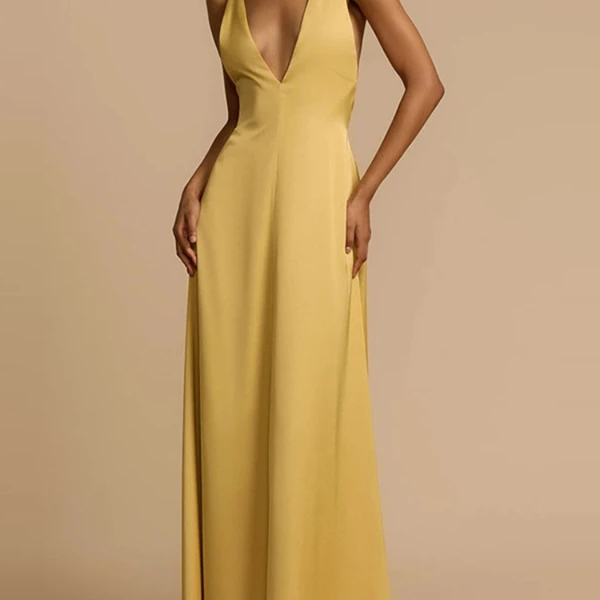 Robe dos nu bretelles croisées