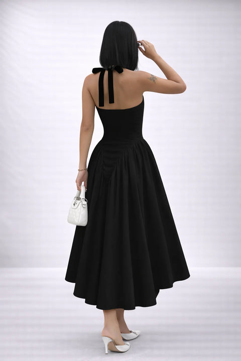 Robe dos nu été Noir / S