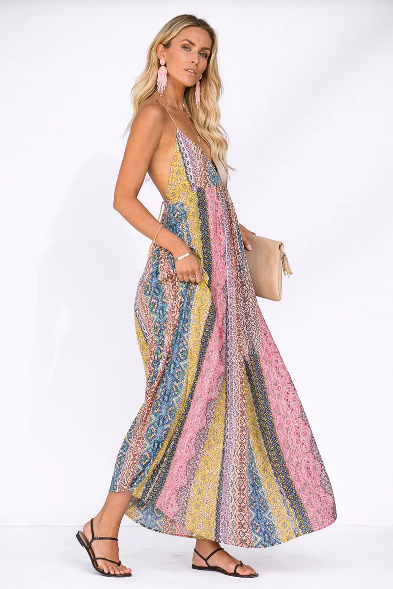 Robe dos nu évasée