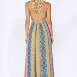 Robe dos nu évasée Multicolore / S
