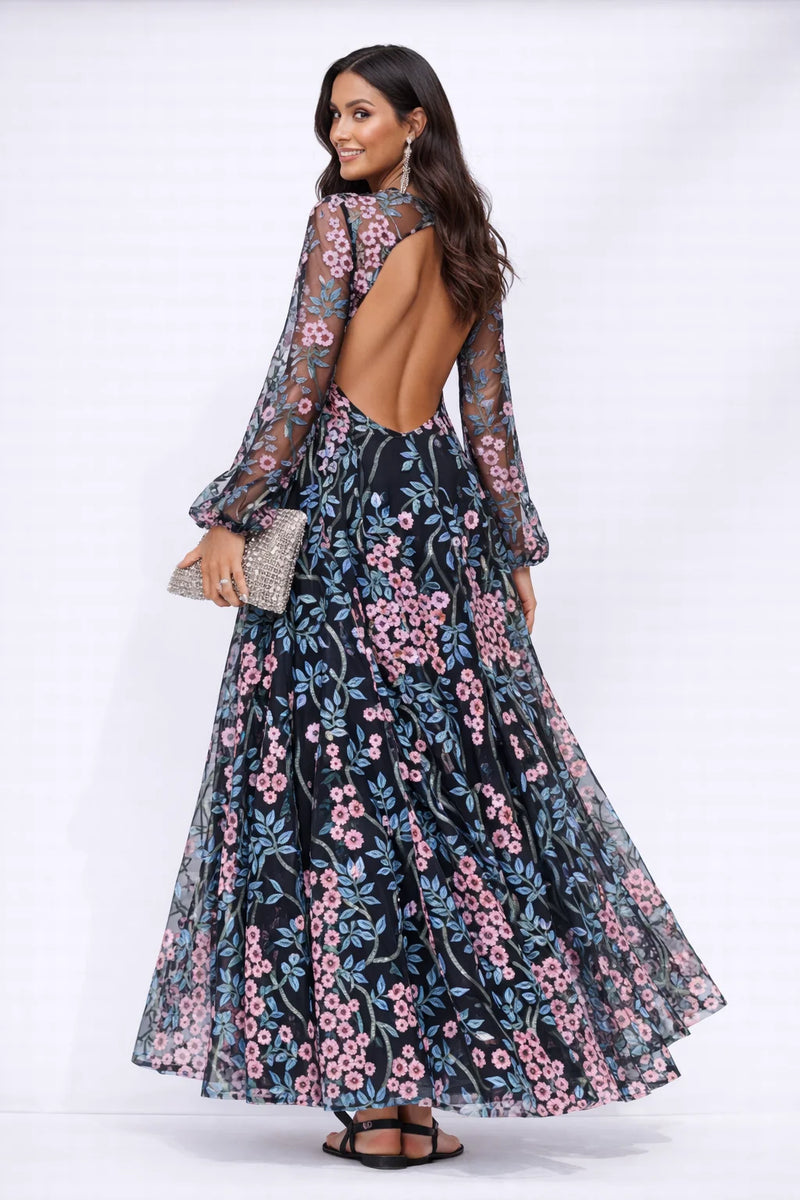 Robe dos nu fleurie Fleurie / S