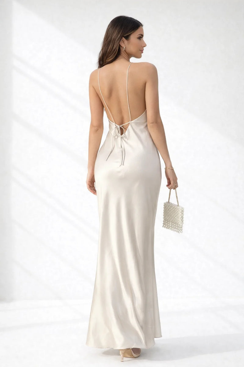 Robe dos nu fluide Ivoire / XS
