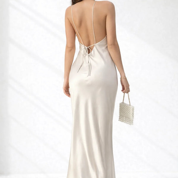 Robe dos nu fluide Ivoire / XS
