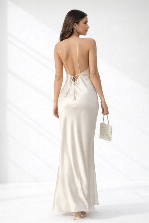 Robe dos nu fluide Ivoire / XS