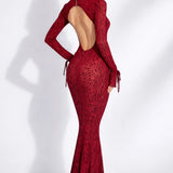 Robe dos nu moulante Rouge / S