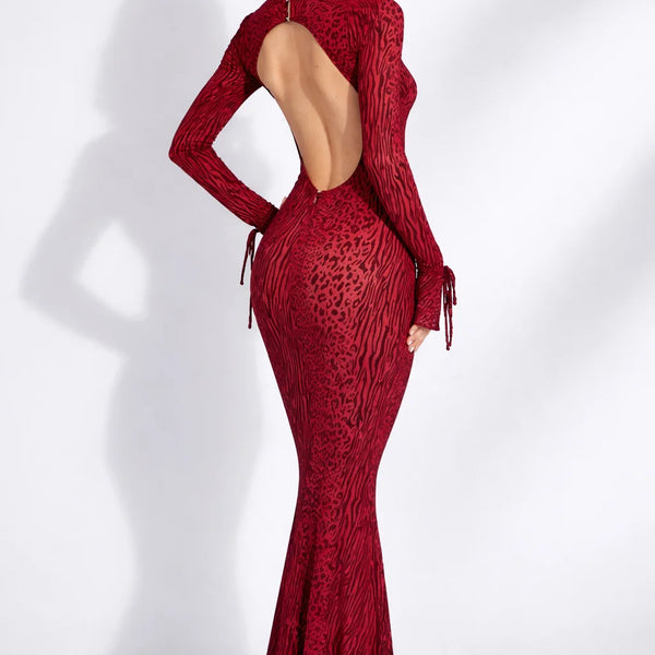 Robe dos nu moulante Rouge / S