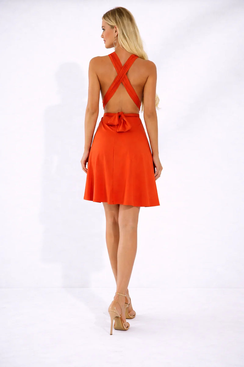 Robe dos nu terracotta Terracotta / S