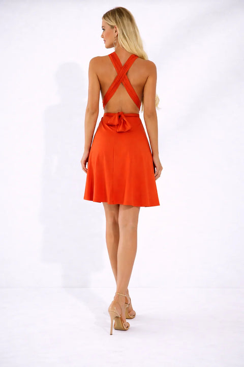 Robe dos nu terracotta Terracotta / S