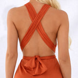 Robe dos nu terracotta