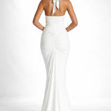 Robe longue décolleté dos nu Blanc / S