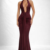 Robe longue décolleté dos nu