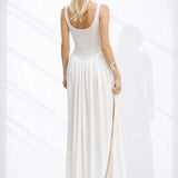 Robe longue dos nu chic Blanc / S