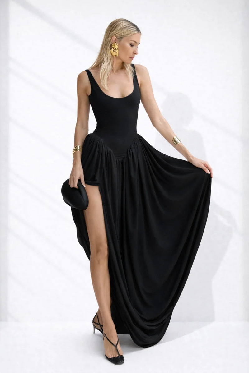 Robe longue dos nu chic
