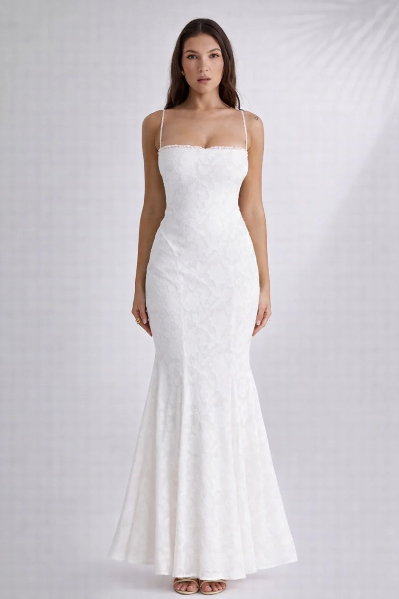 Robe longue fine bretelle dos nu