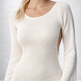 Robe maille dos nu