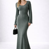 Robe maille dos nu