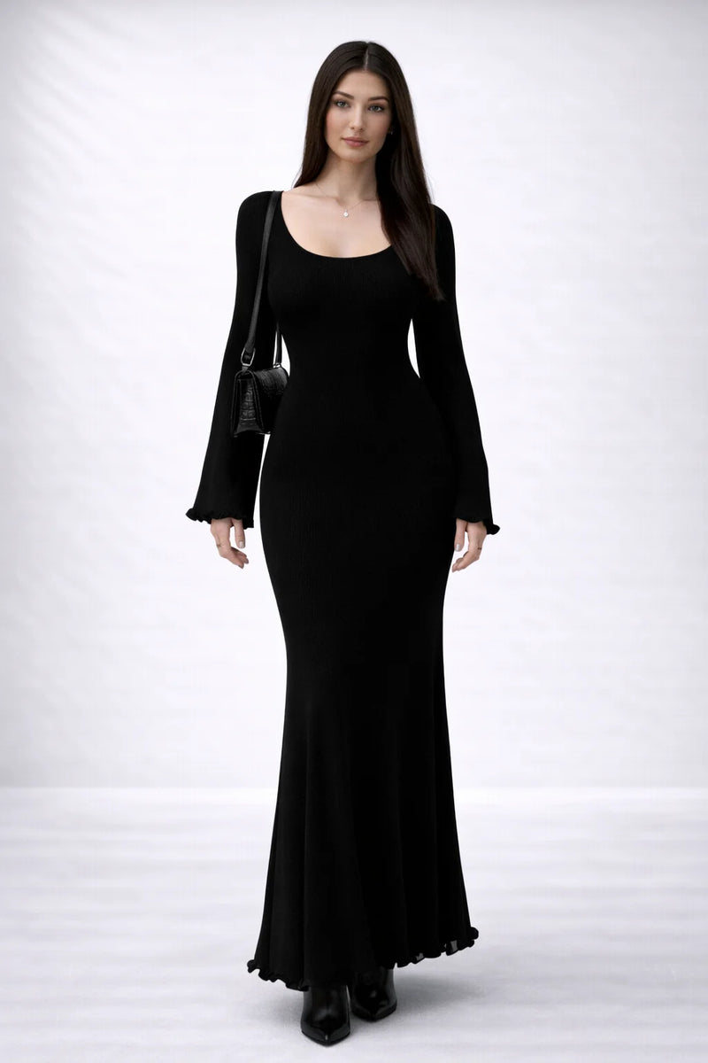 Robe maille dos nu